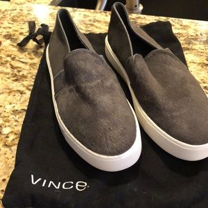 New in dust bag! Vince Calf Hair slip on Sneakers